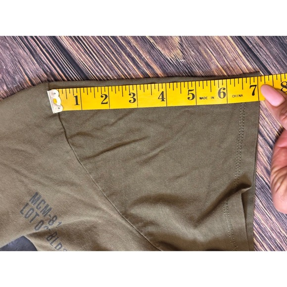 Guess Denim Atelier T Shirt Mens M Olive Green Graphic Short Sleeve Crewneck - Picture 8 of 9